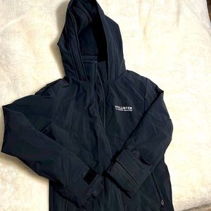 Hollister all weather black jacket, women’s XS